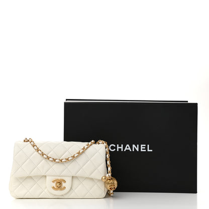 Chanel Lambskin Quilted Mini Rectangular Pearl Crush Flap White 11 of 11