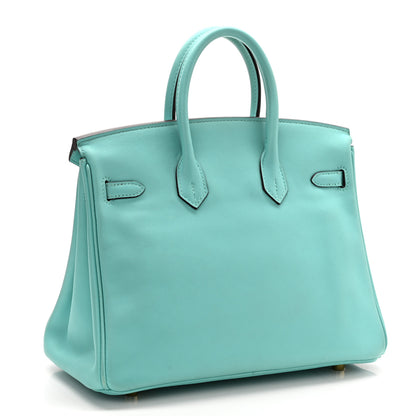 Hermes Swift Birkin 25 Bleu Atoll 3 of 12