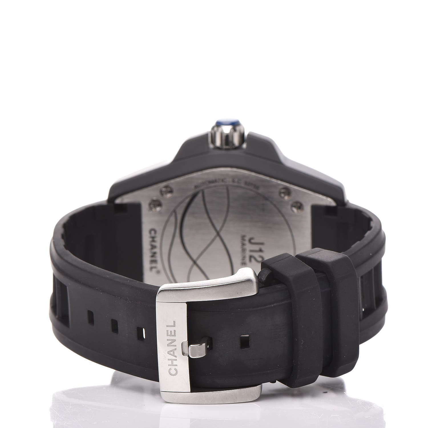 Chanel Stainless Steel Ceramic Rubber 41mm J12 Marine Automatic Watch Black 4 of 5