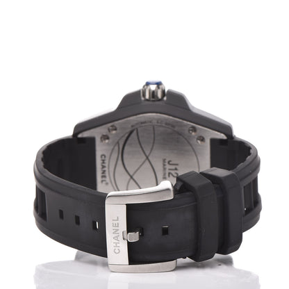 Chanel Stainless Steel Ceramic Rubber 41mm J12 Marine Automatic Watch Black 4 of 5