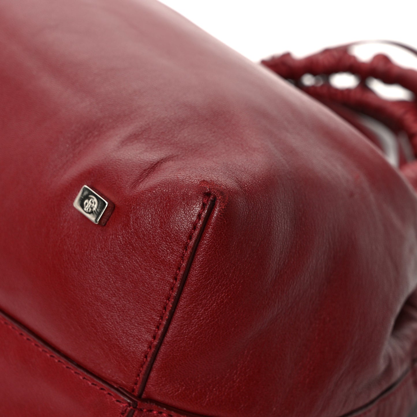 Calfskin Double Circle Bag Red