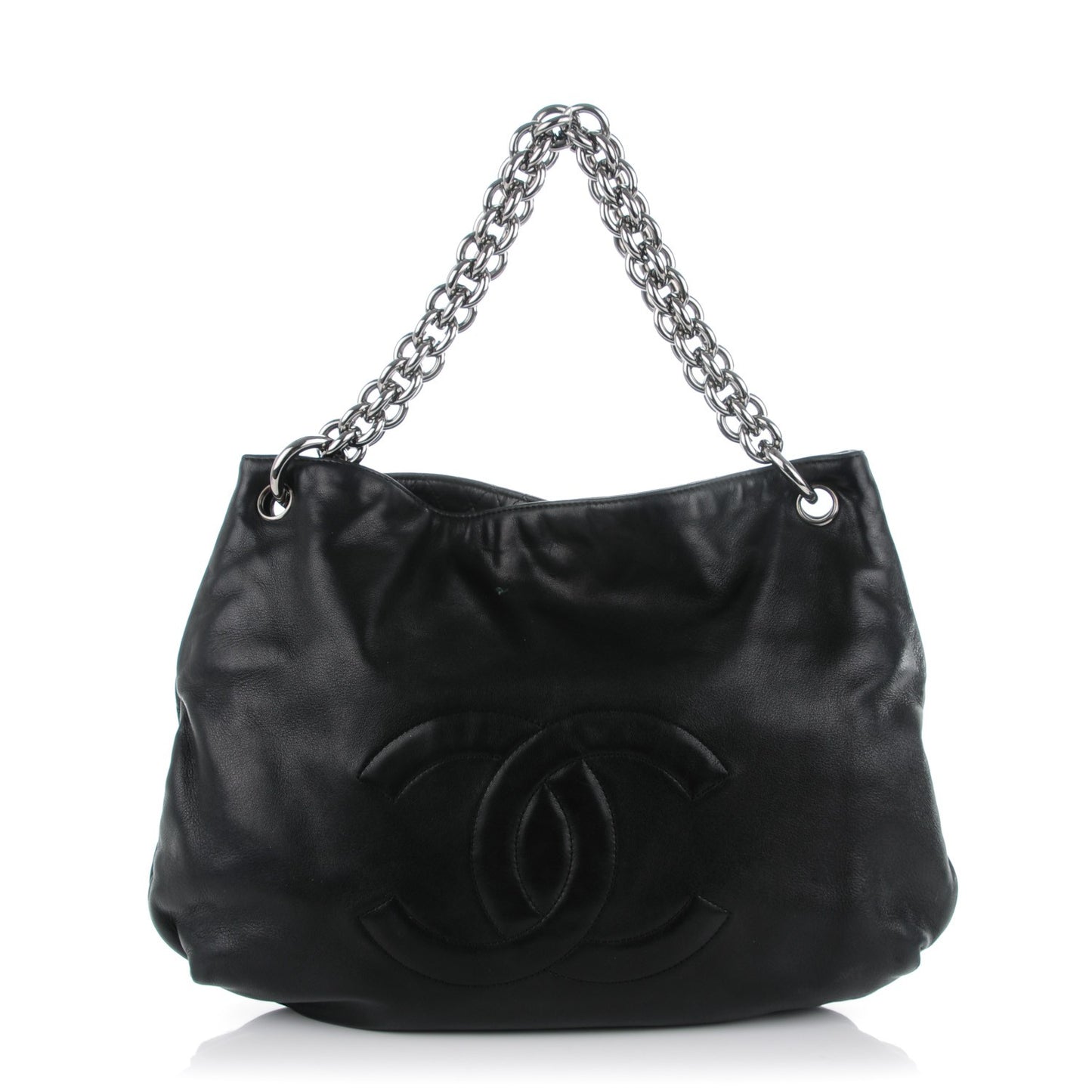 Lambskin Soft and Chain Small Hobo Black