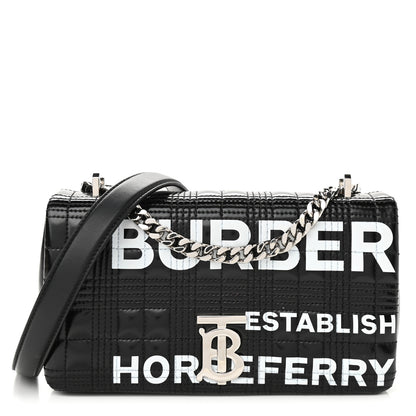 Burberry Patent Quilted Horseferry Print Small Lola Bag Black 1 of 11