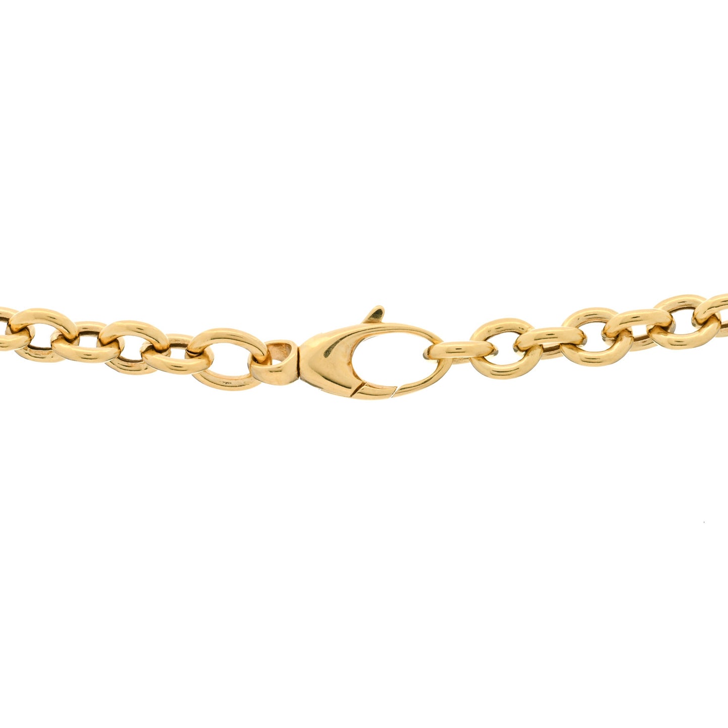 18K Yellow Gold Horsebit Pendant Necklace