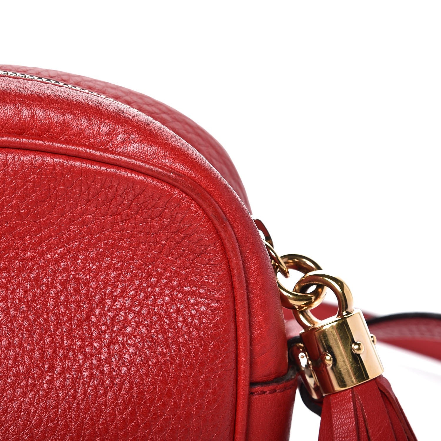 Gucci Pebbled Calfskin Small Soho Disco Bag Tabasco Red 12 of 12