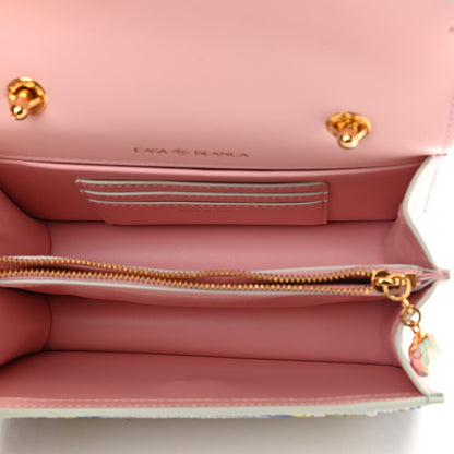Bulgari X CASABLANCA Soft Grain Calfskin Mosaic Printed Serpenti Forever Top Handle Dusty Pink Multicolor 5 of 11