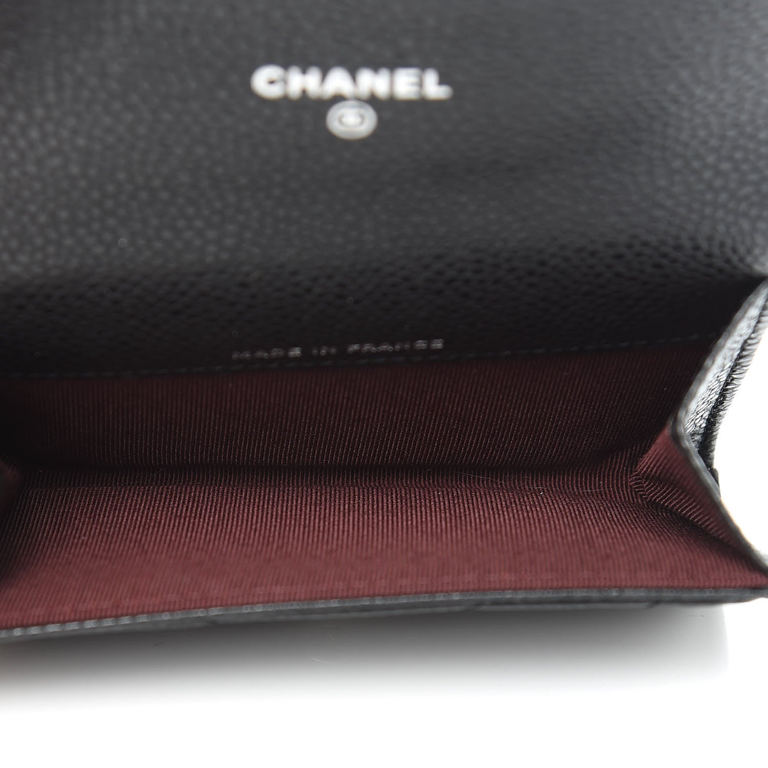 Chanel Caviar Chevron Quilted Flap Card Holder Black 5 of 9