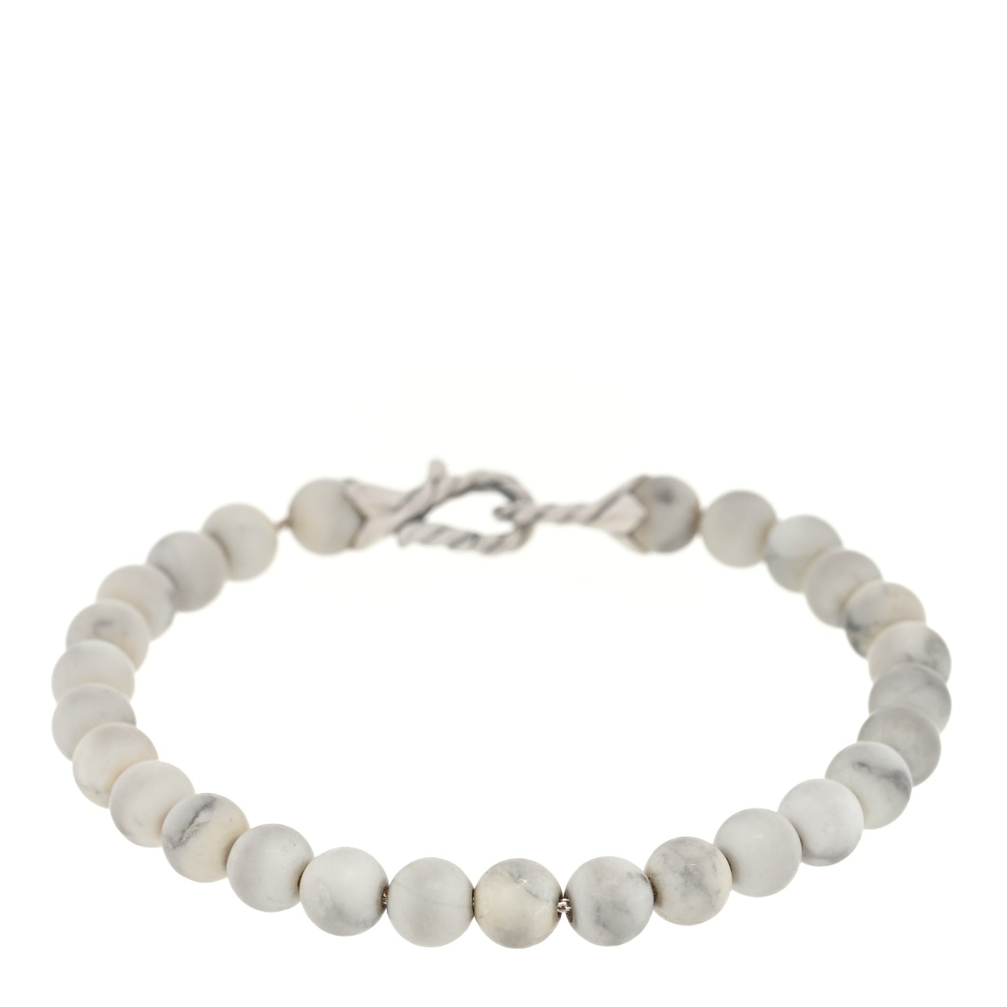 Sterling Silver Howlite 6mm Bijoux Spiritual Beads Bracelet