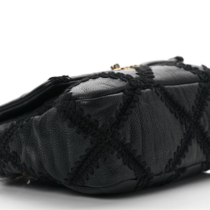 Chanel Calfskin Crochet Medium Chanel 19 Flap Black 7 of 9