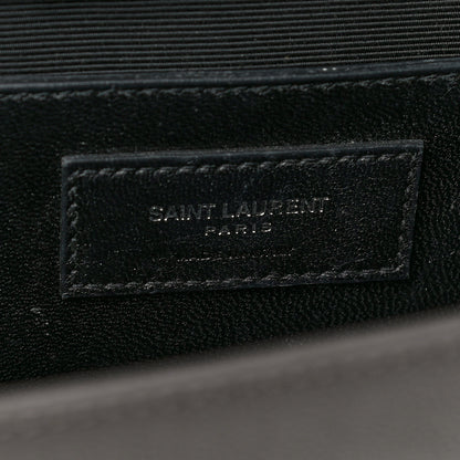 Saint Laurent Grain De Poudre Medium Classic Monogram Kate Satchel Earth Grey 5 of 15