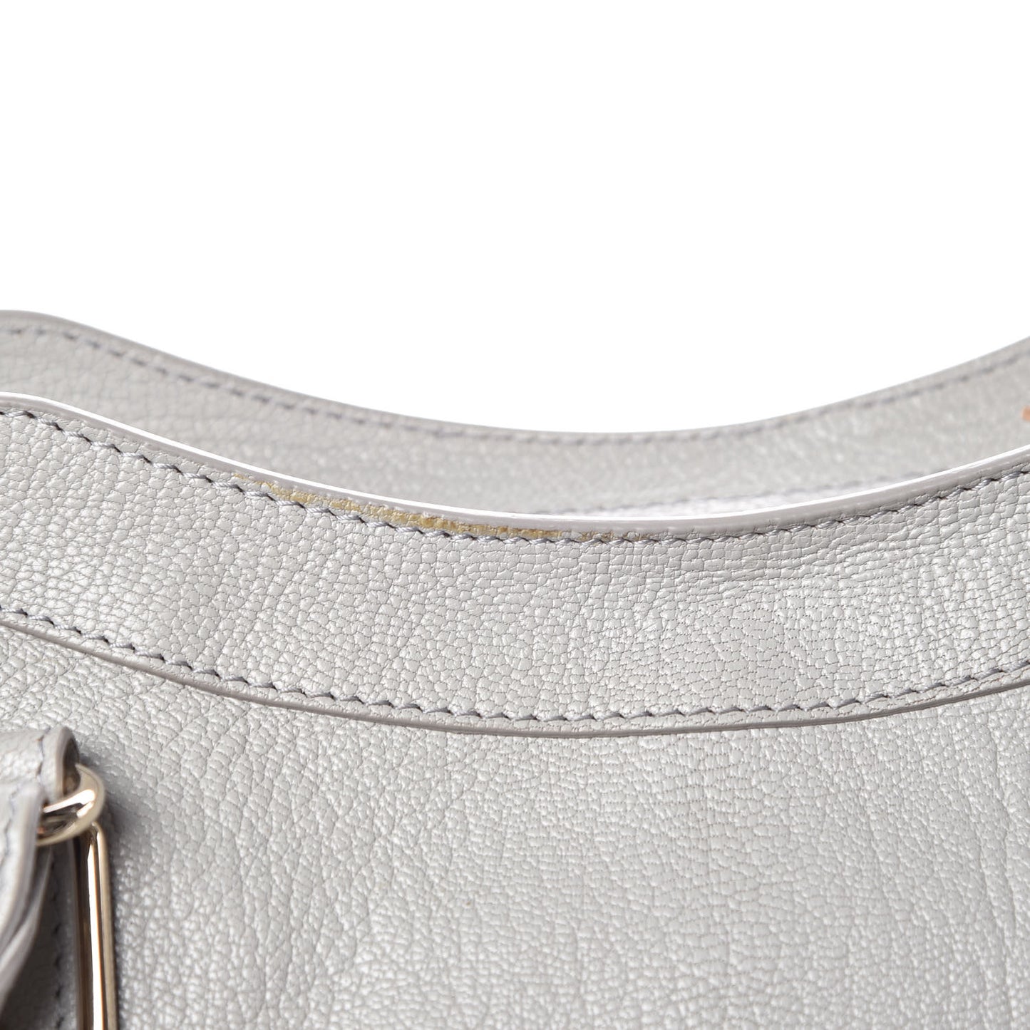 Chevre Gold Metallic Edge Hardware City Gris Perle