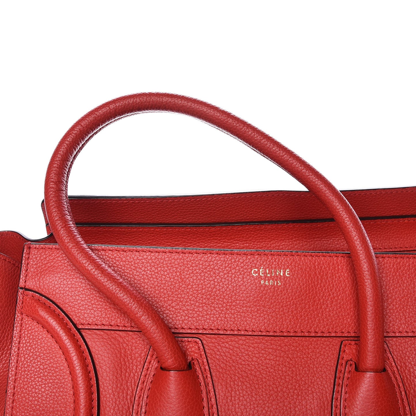 Pebbled Calfskin Mini Luggage Red