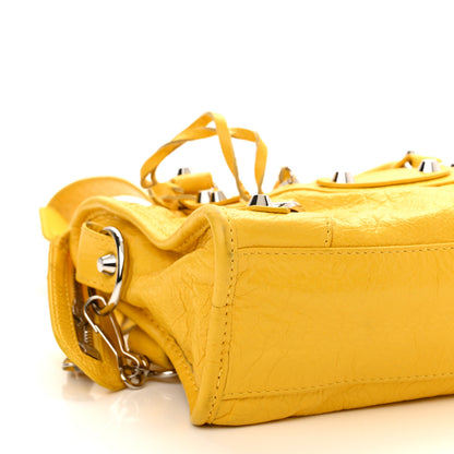 Balenciaga Agneau Classic Silver Hardware Mini City Yellow 9 of 10