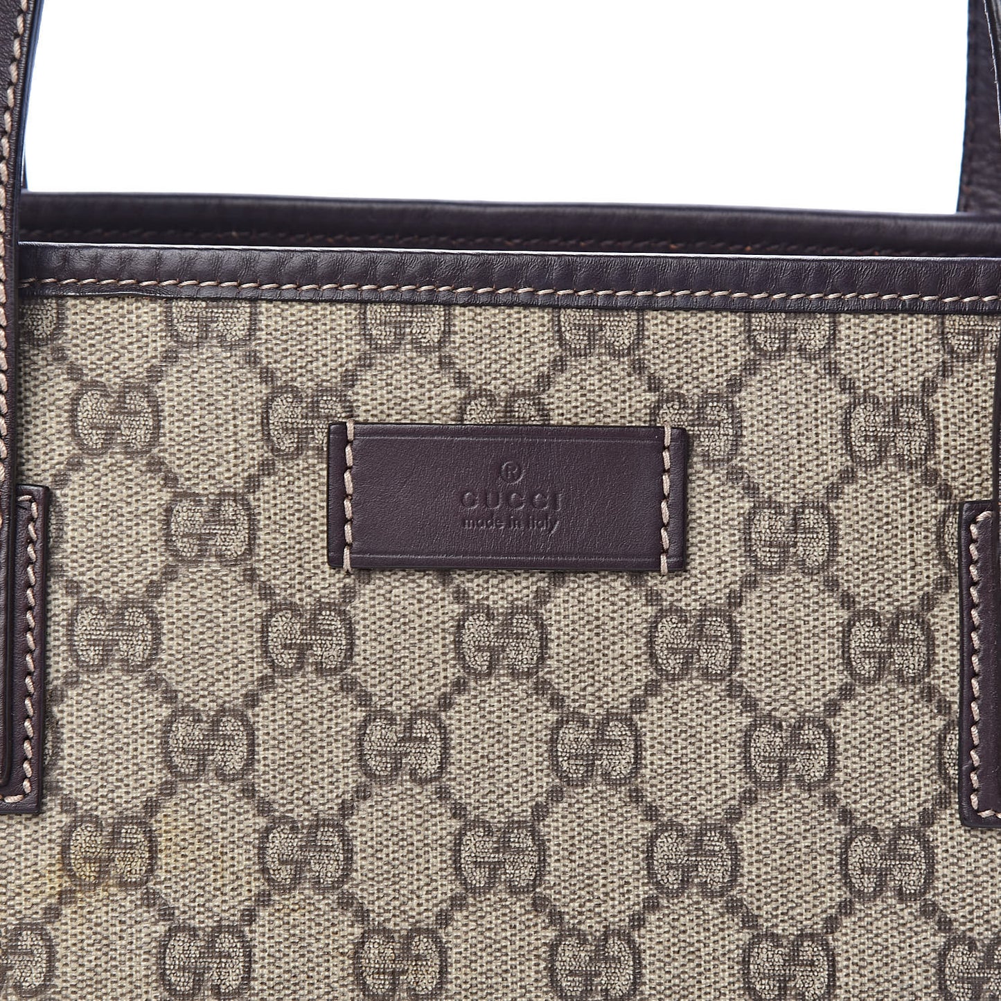GG Supreme Monogram Small Joy Tote Dark Brown