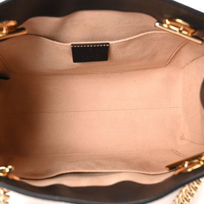 Gucci GG Supreme Monogram Bees Small Padlock Tote Beige Oro Black 5 of 10