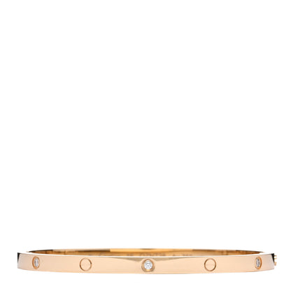 Cartier 18K Yellow Gold 6 Diamond Small LOVE Bracelet 16 1 of 5