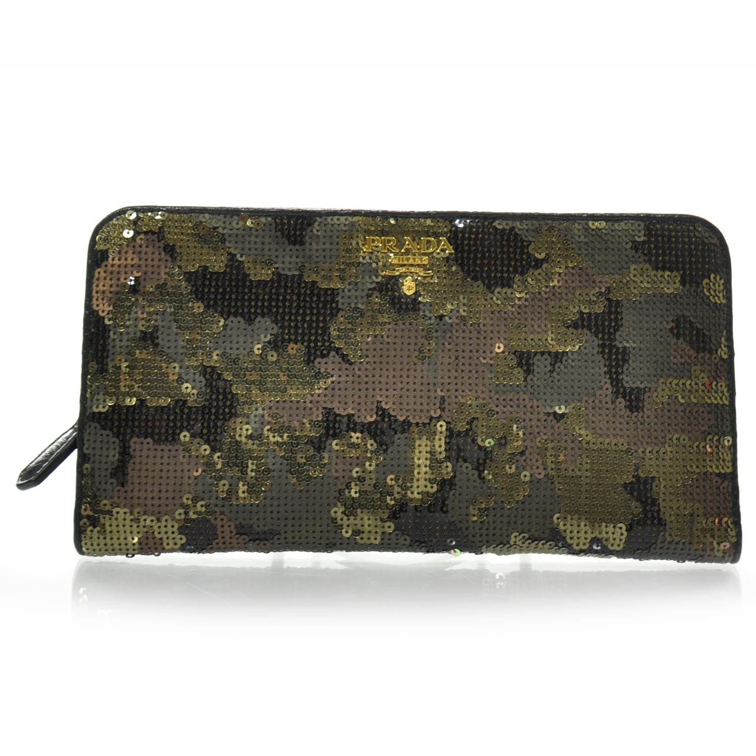 Prada Sequin Camouflage Continental Wallet Mimetico 2 of 8