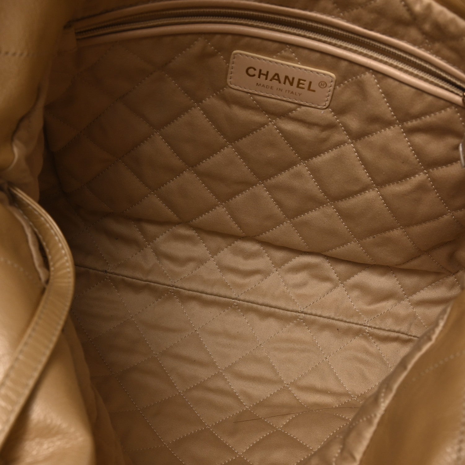 Chanel Metallic Calfskin Quilted Small Chanel 22 Light Gold 6 of 11