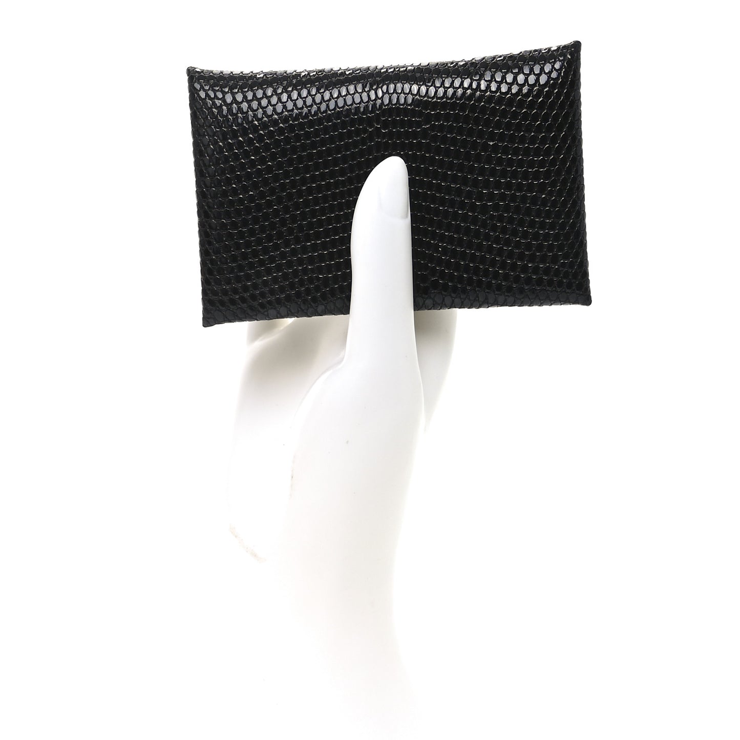 Lizard Calvi Card Case Black