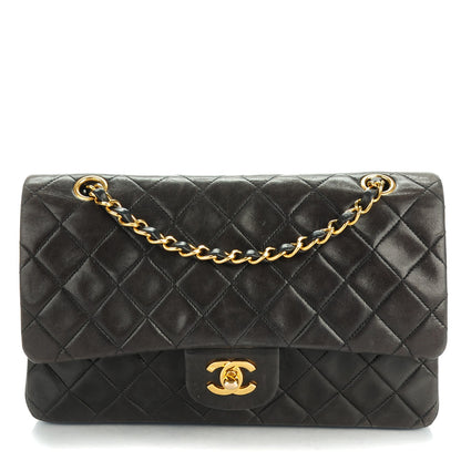Chanel Lambskin Quilted Medium Double Flap Black 1 of 8