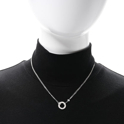 Cartier 18K White Gold 2 Diamond LOVE Necklace 2 of 4