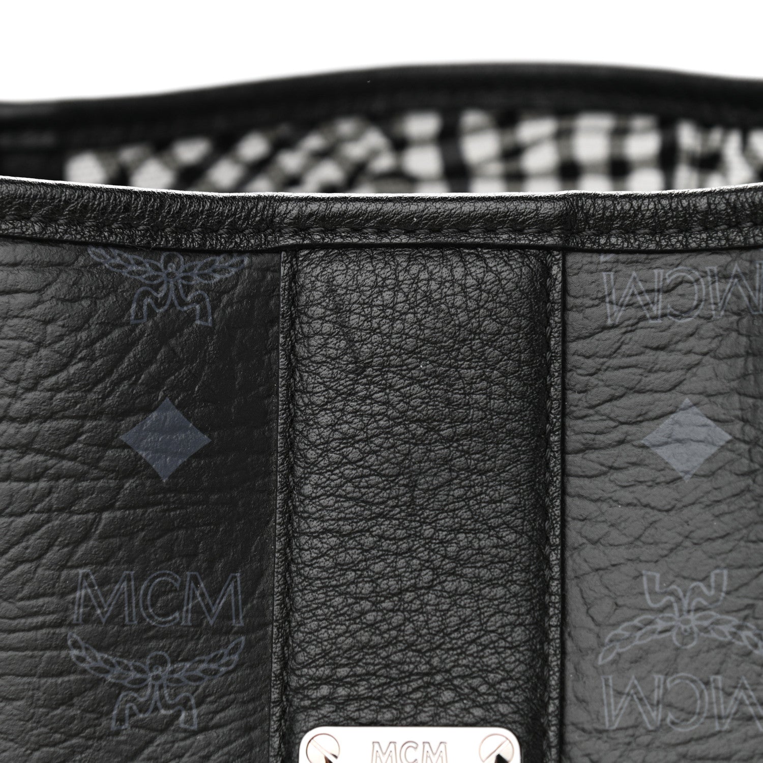 MCM Visetos Medium Reversible Shopper Tote Black 20 of 20