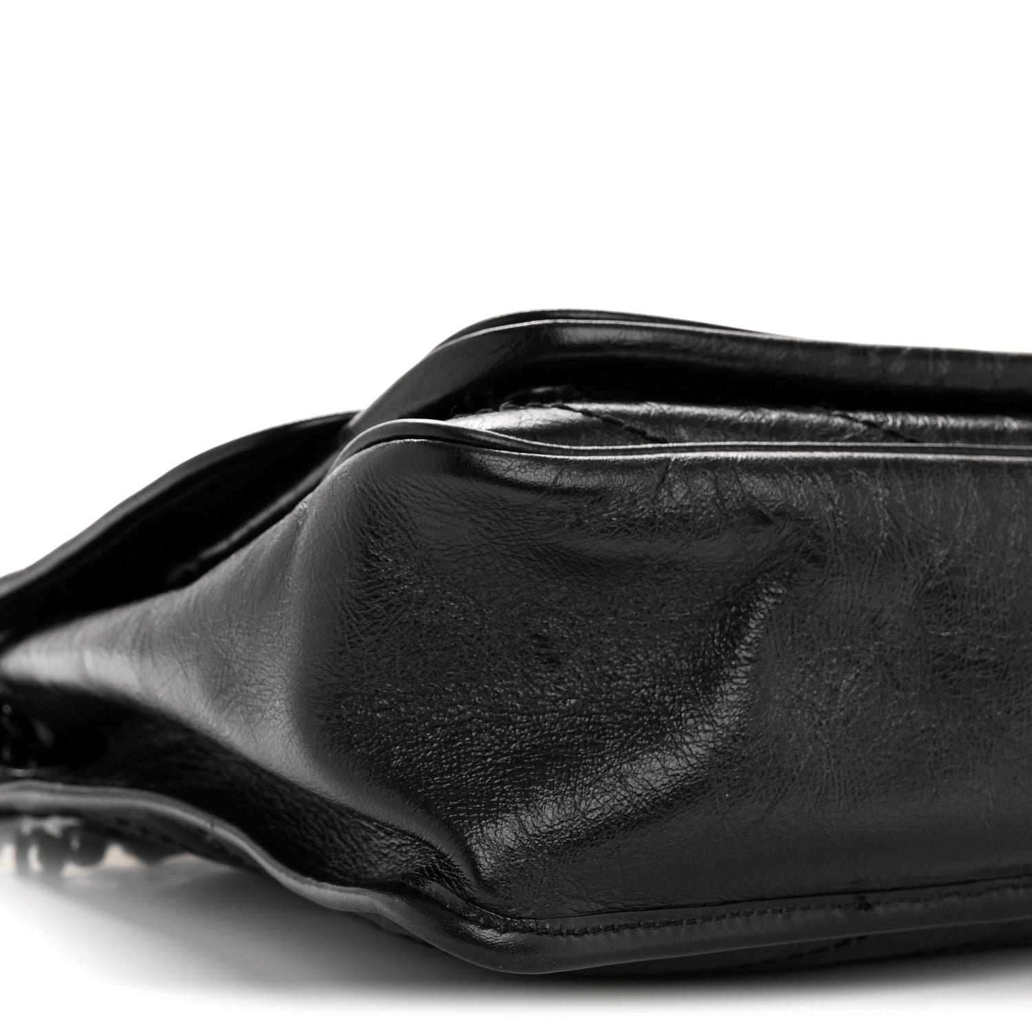Saint Laurent Crinkled Calfskin Matelasse Monogram Medium Niki Chain Satchel Black 9 of 14