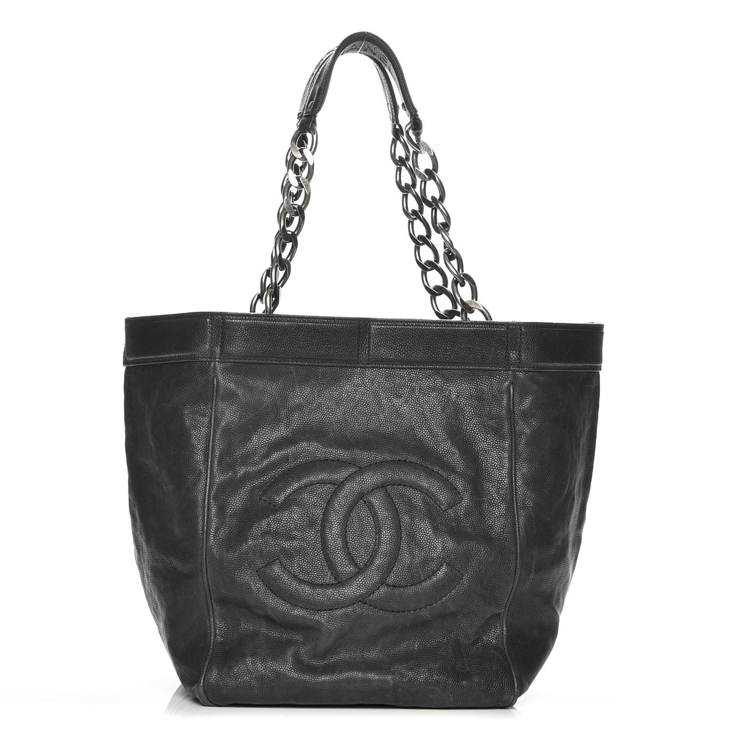 Distressed Caviar Outdoor Ligne Tote Black