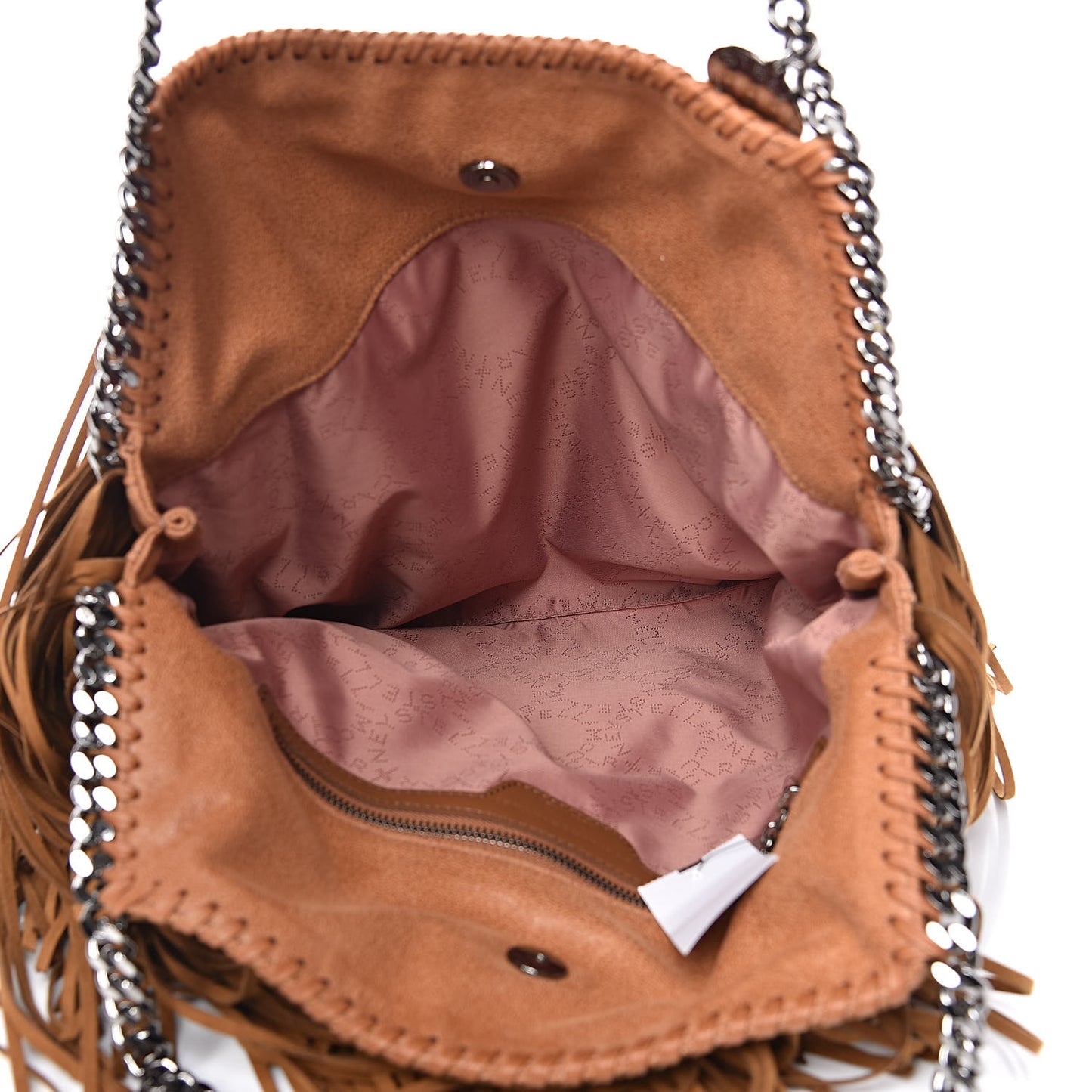 Eco Suede Fringe Small Falabella Tote Tan