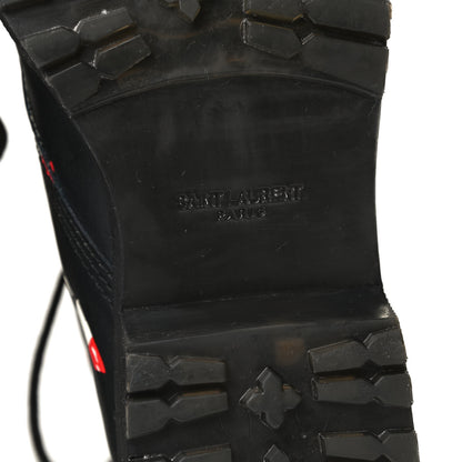 Saint Laurent Smooth Calfskin Rangers Boots 37 Black Red 15 of 22