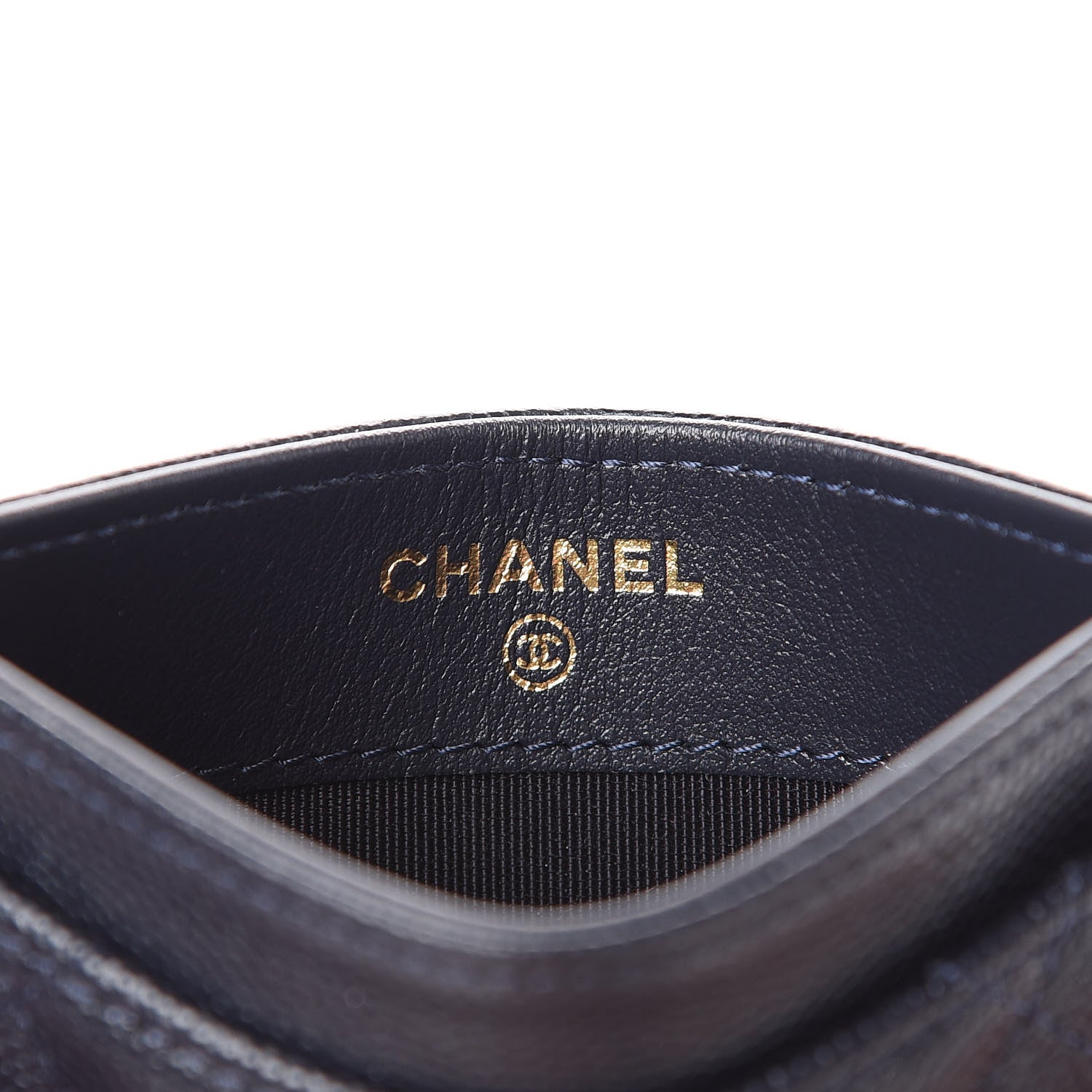 Chanel Caviar Quilted Card Holder Navy 5 of 8