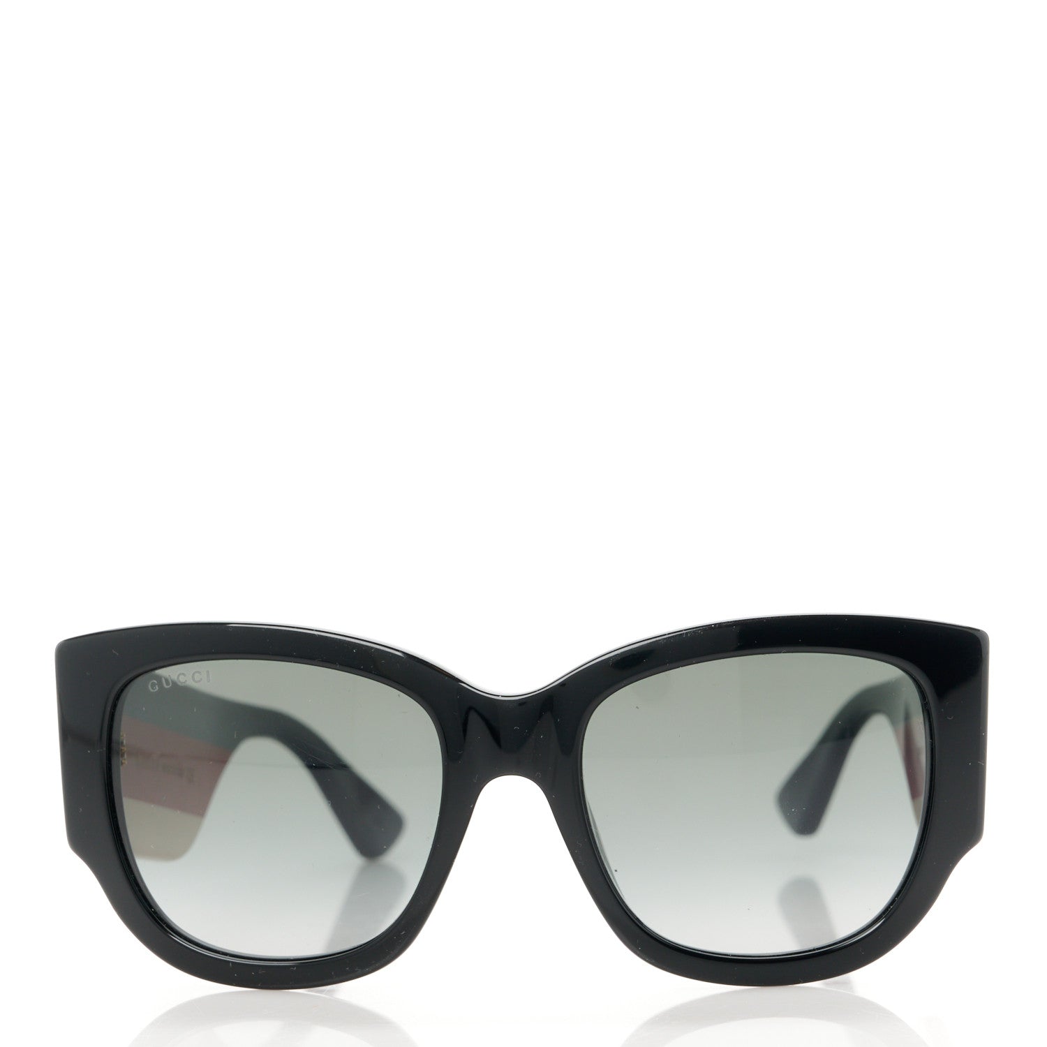 Gucci Acetate Web Oversized Frame Rectangle Sunglasses GG0276S Black Multicolor 2 of 7