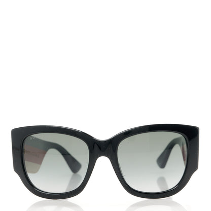 Gucci Acetate Web Oversized Frame Rectangle Sunglasses GG0276S Black Multicolor 2 of 7