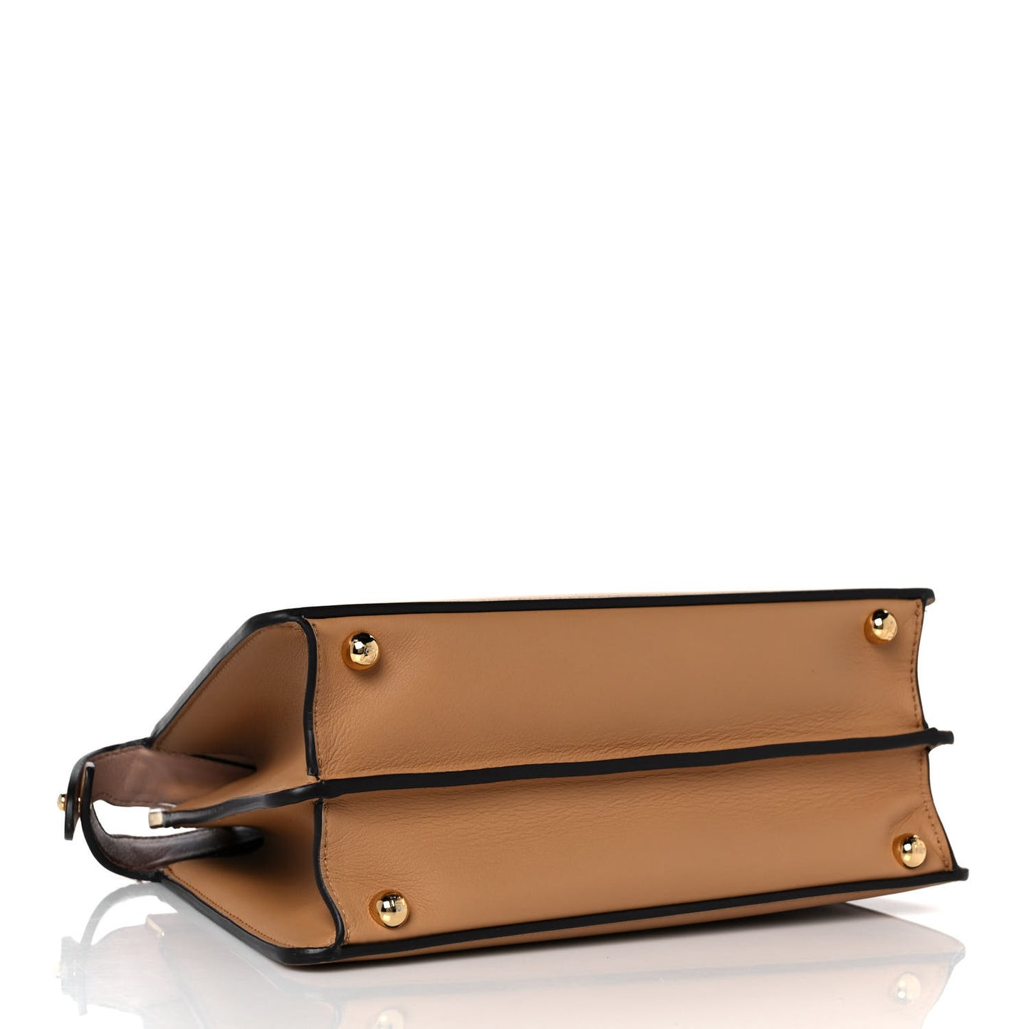 Vitello Seta Nappa Bi-Color Small Peekaboo I SEE U Satchel Miele Scuro Light Rose Ghianda