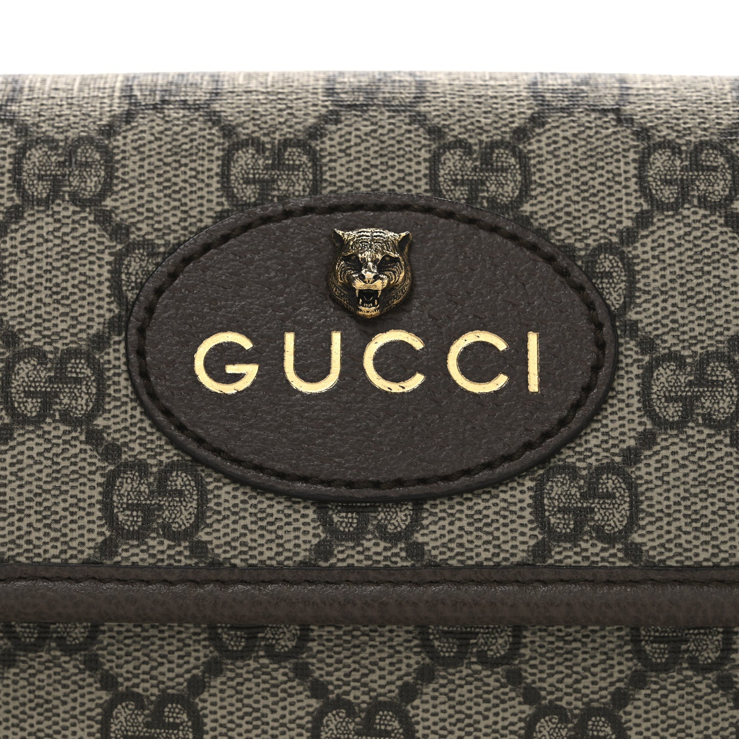 GG Supreme Monogram Neo Vintage Web Belt Bag Brown