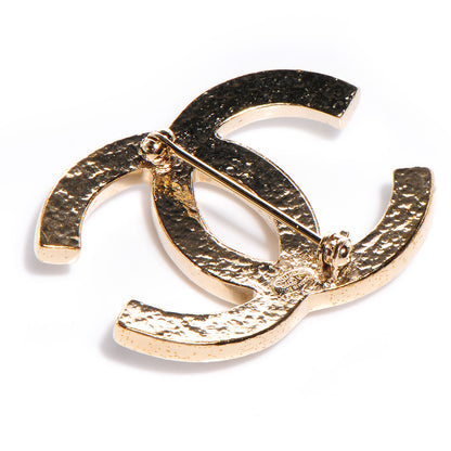 Chanel CC Pearl Brooch Pin Gold 4 of 5