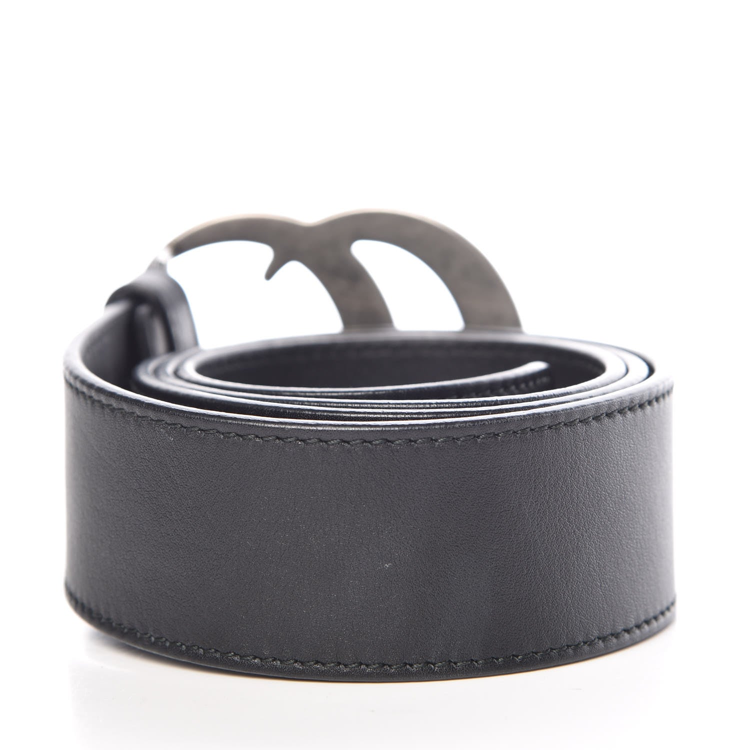 Gucci Moon Calfskin Nickel Double G 40mm Belt 80 32 Black 3 of 7