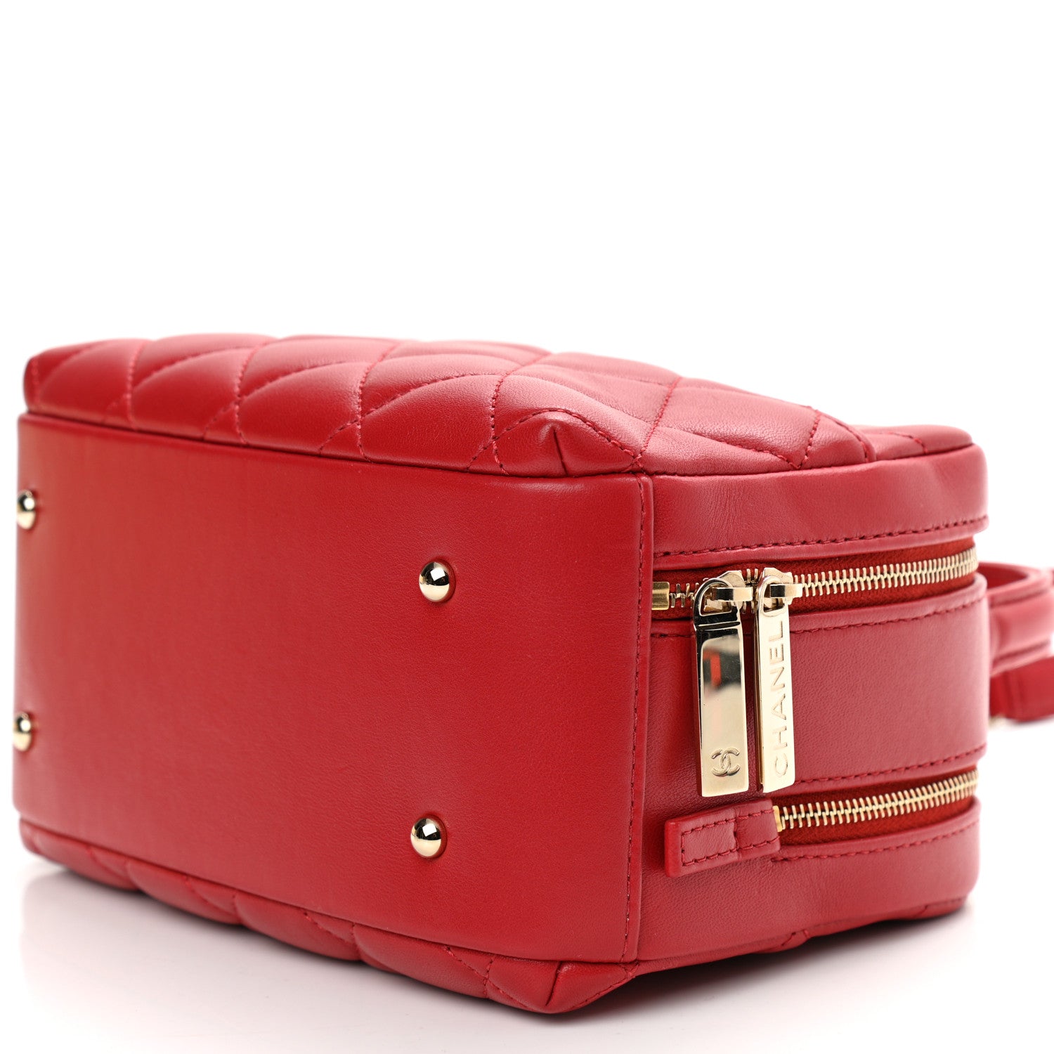 Chanel Lambskin Quilted Small Trendy CC Bowling Bag Red 9 of 9