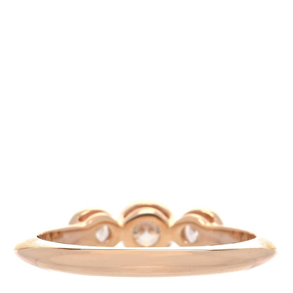 Tiffany 18K Rose Gold Diamond Three Stone Milgrain Ring 46 3.75 3 of 5