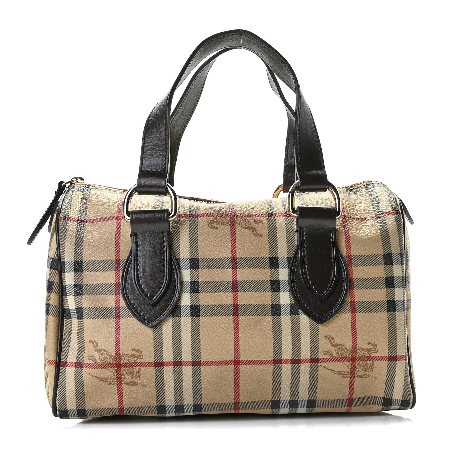 Burberry Haymarket Check Small Chester Bowling Bag Chocolate 1 of 10