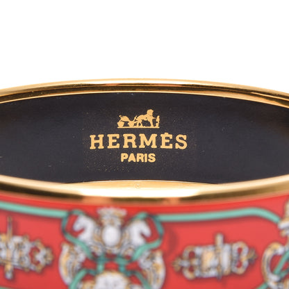 Hermes Enamel Printed Wide Bracelet 65 4 of 5