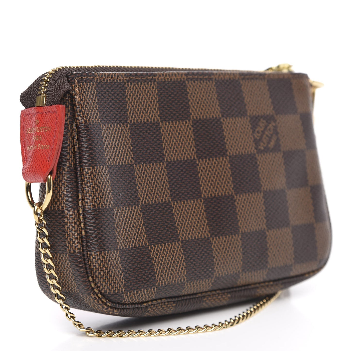 Damier Ebene 2019 Christmas Animation Mini Pochette Accessories Red