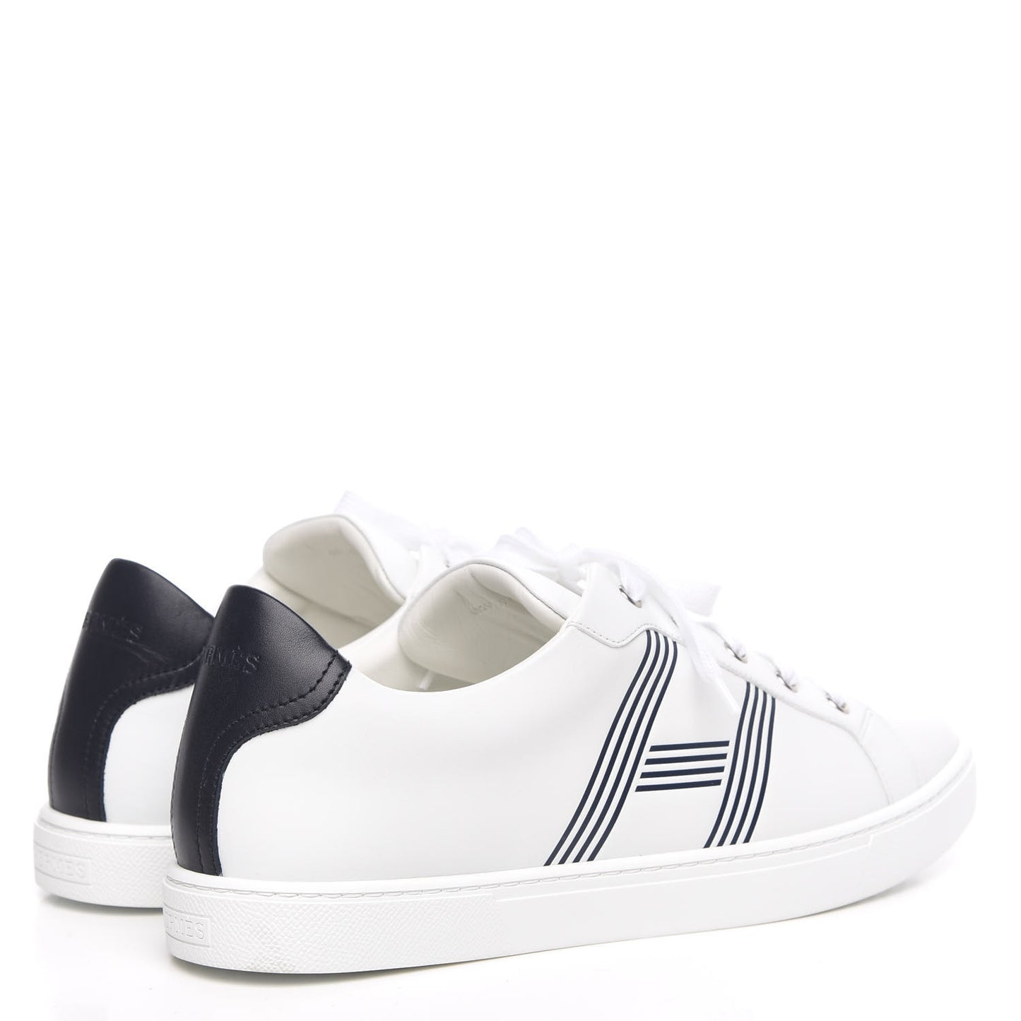 Calfskin Mens Advantage Sneakers 43.5 White Black