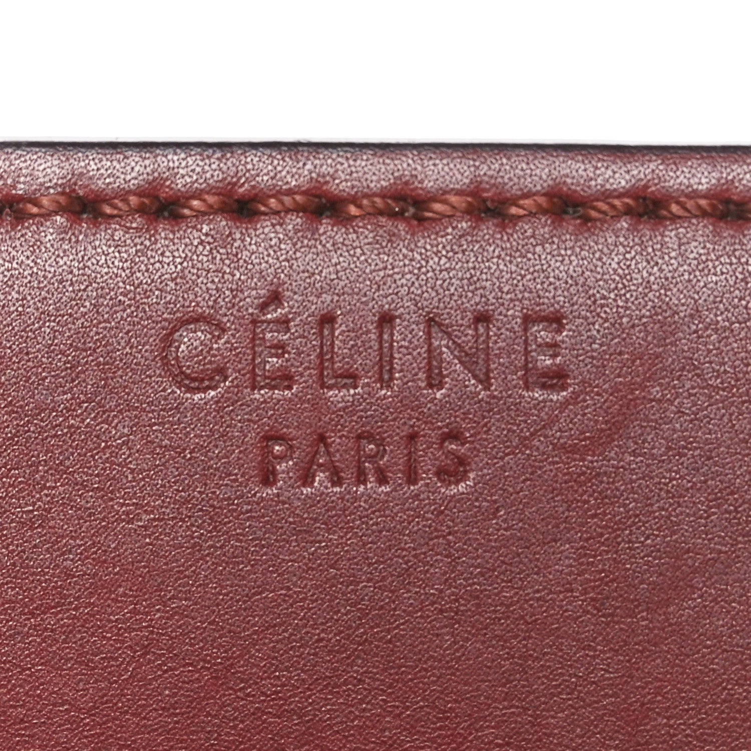 Celine Supple Calfskin Medium Phantom Luggage Burgundy 8 of 10