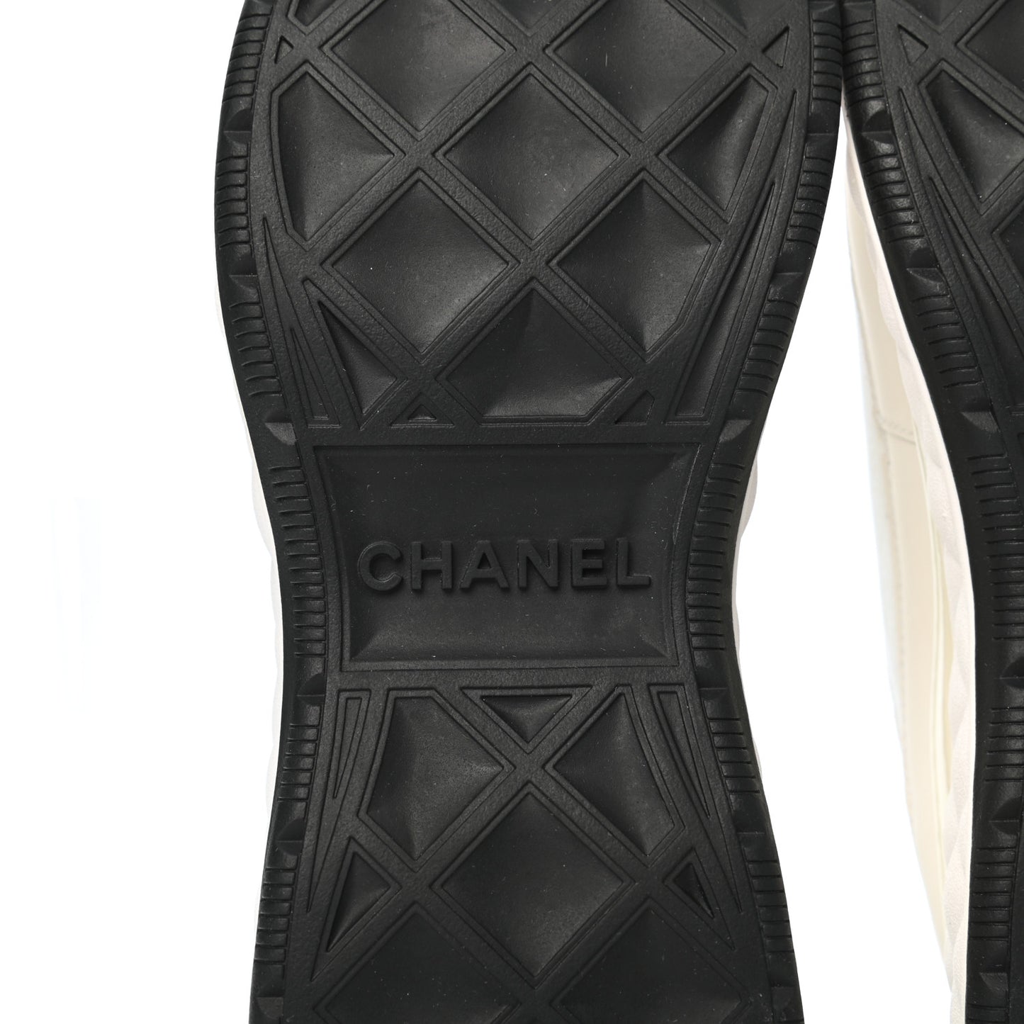 Velvet Calfskin Mixed Fibers CC Sneakers 38 Ivory Black