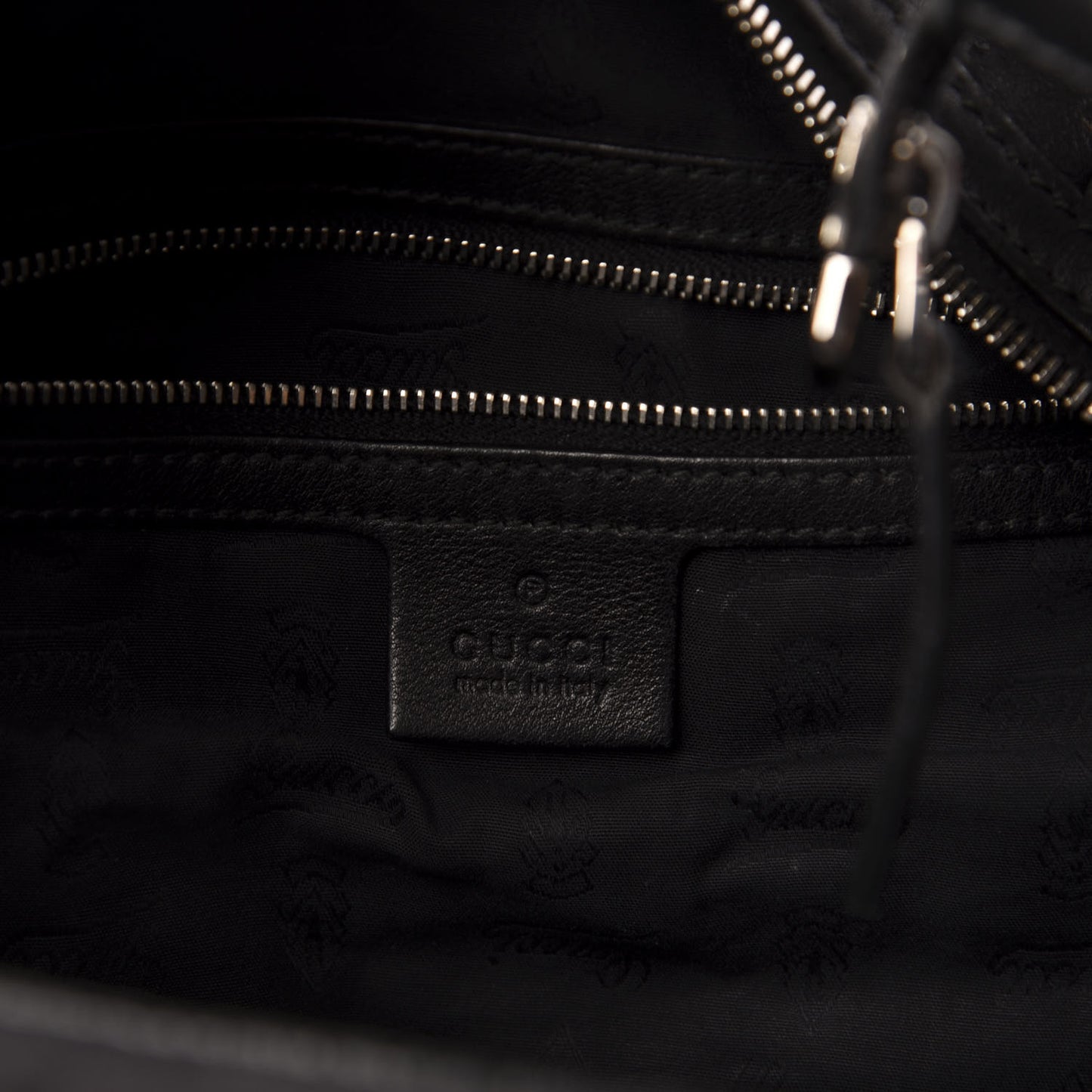 Guccissima Large GG Twins Hobo Black