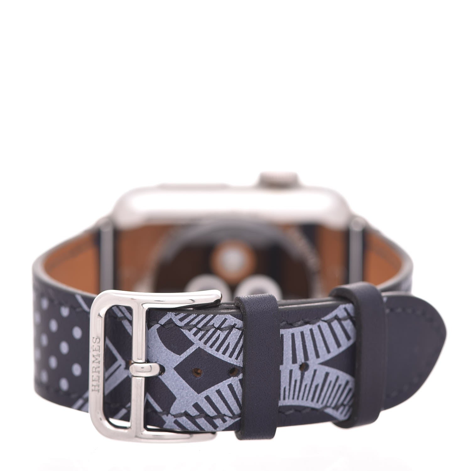 Hermes Gala 38mm Series 3 Apple Watch Eperon d’Or Bleu Marine 4 of 12