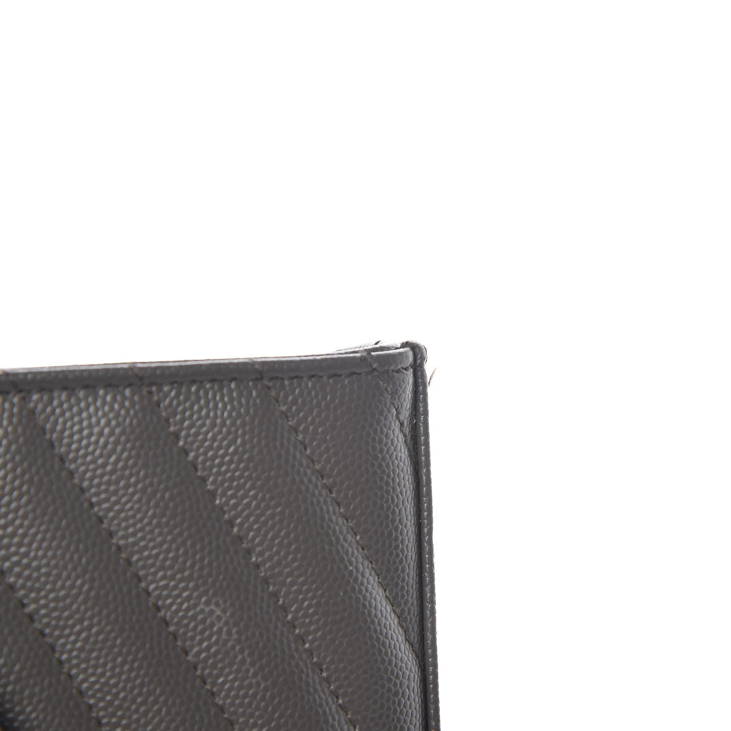 Saint Laurent Grain De Poudre Matelasse Chevron Monogram Chain Wallet Earth 9 of 9