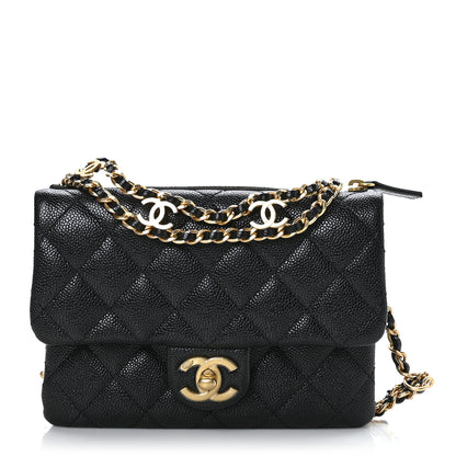 Chanel Shiny Caviar Pick Me Up Flap Belt Bag Black 1 of 12