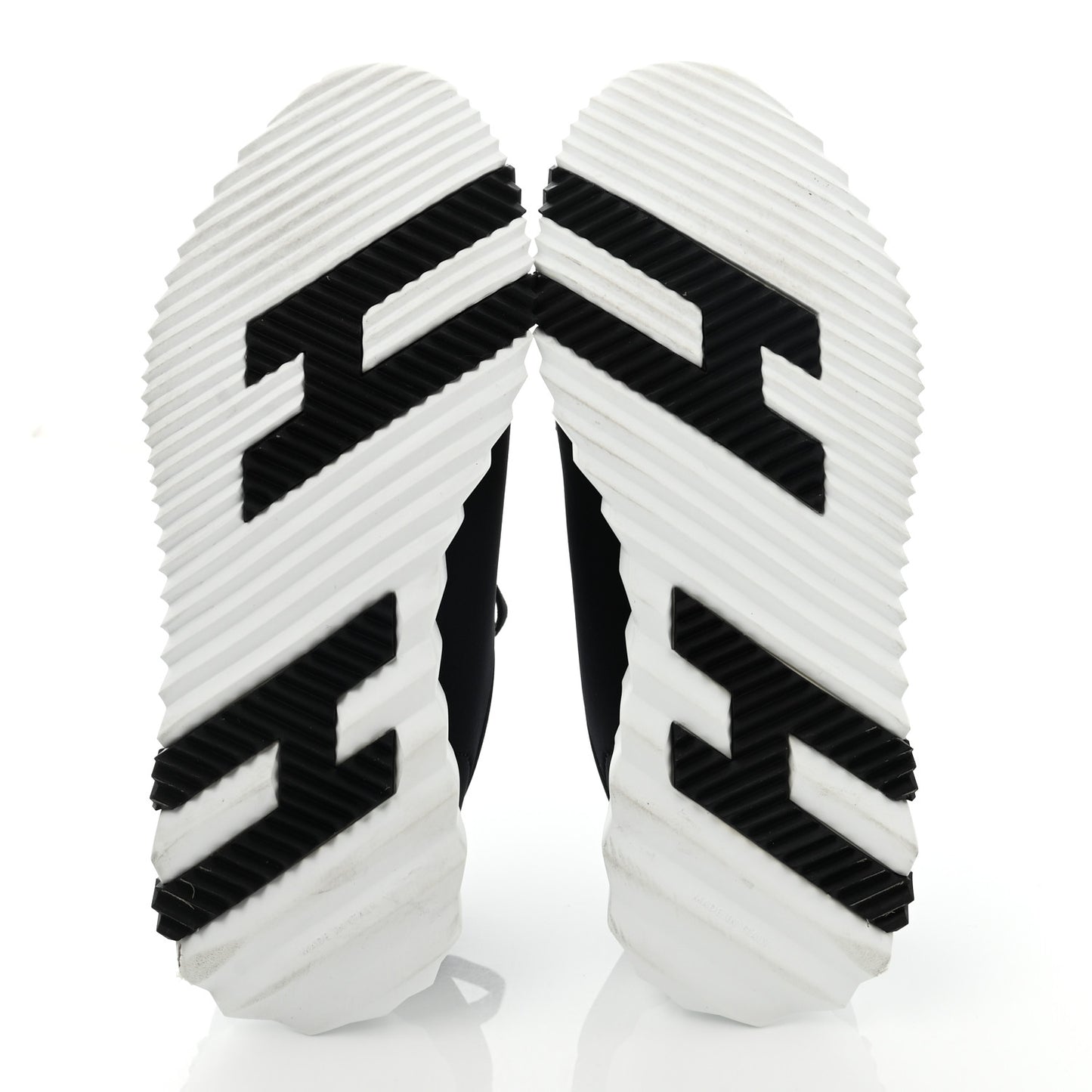 Technical Jersey Suede Goatskin Bouncing Sneakers 35.5 Black White